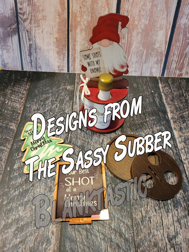 Wood XXL Bottle Caddy With Sublimation Topper ******BOTTLES NOT INCLUDED****** As Seen on the Sassy Subber